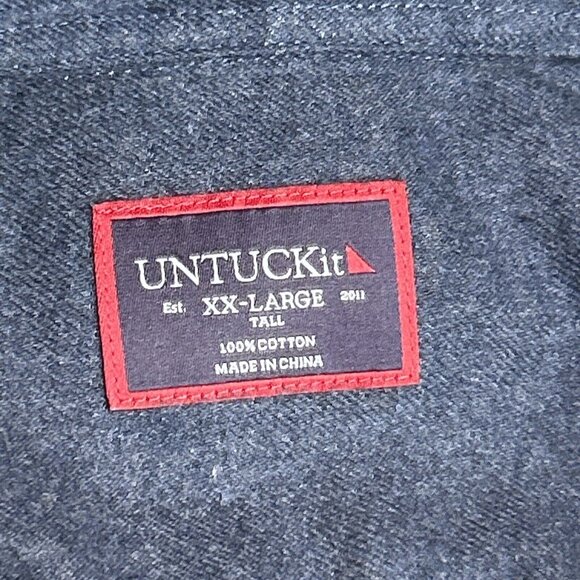 UNTUCKit Sherwood Shirt Mens 2XLT Tall Regular Blue Button Up Long Sleeve New - Picture 8 of 12